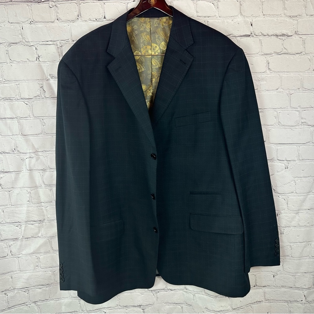 Mecca navy sports coat Blazer mens 50R office professional classic preppy